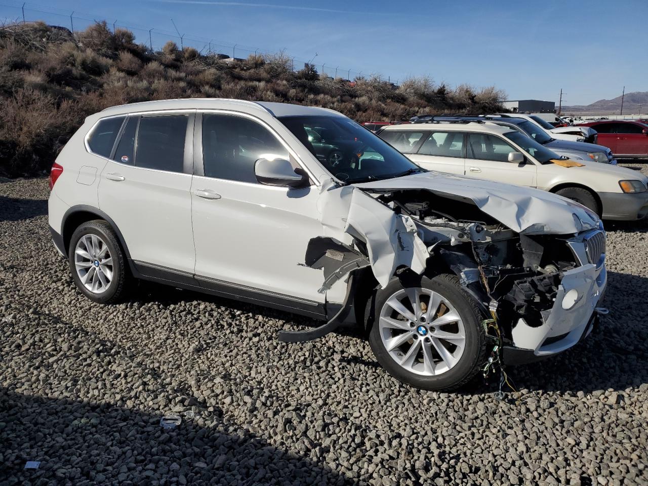2012 BMW X3 VIN 5UXWX5C51CL717874 Copart auction photo, front end / minor dent/scratches damage thumbnail 4