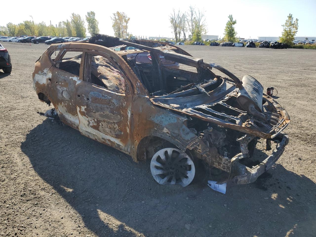 2017 Hyundai Tucson VIN KM8J3CA42HU527682 Copart auction photo, burn damage thumbnail 4