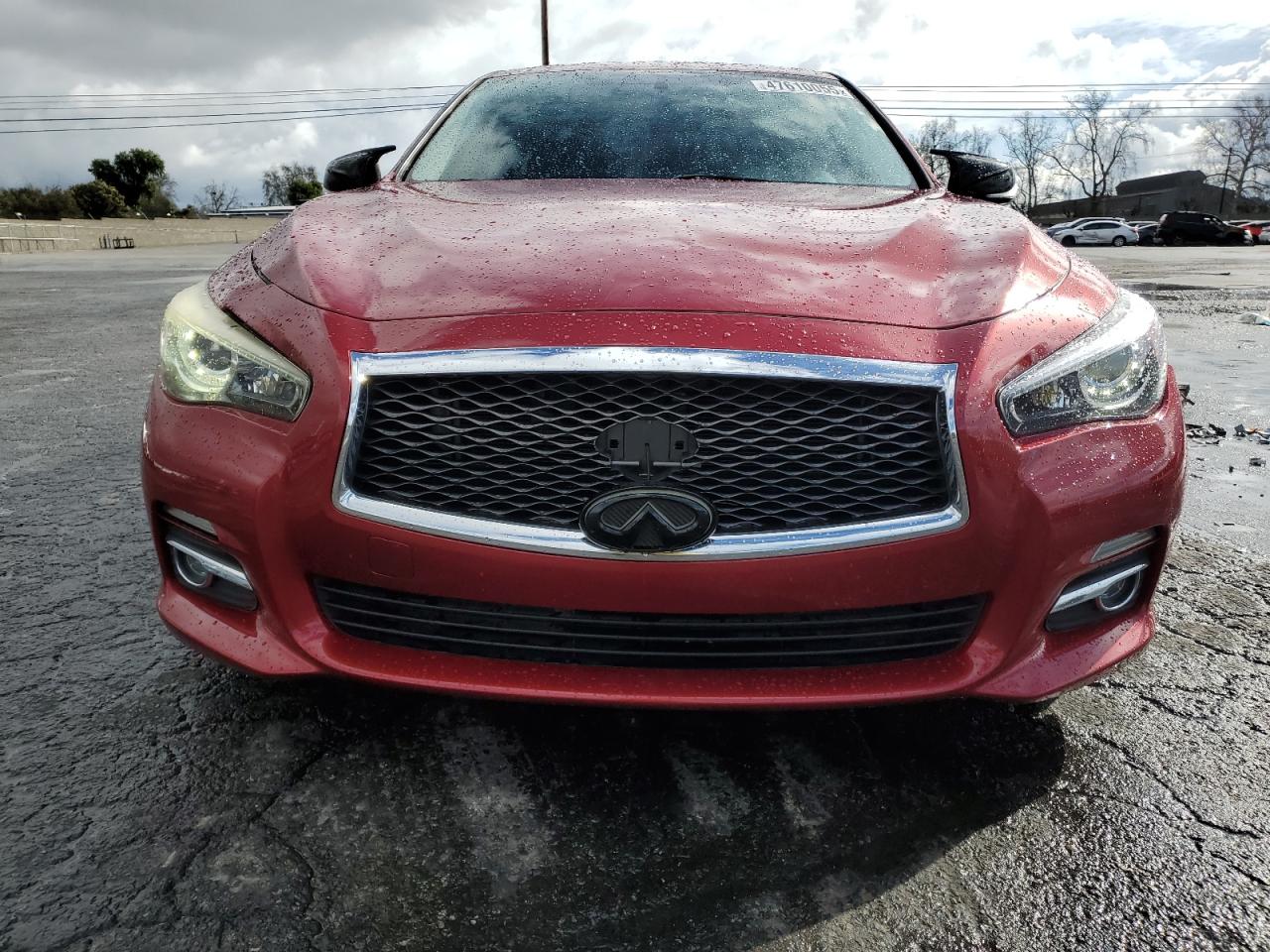2015 Infiniti Q50 VIN JN1BV7AP9FM346048 Copart auction photo, side / front end damage thumbnail 5