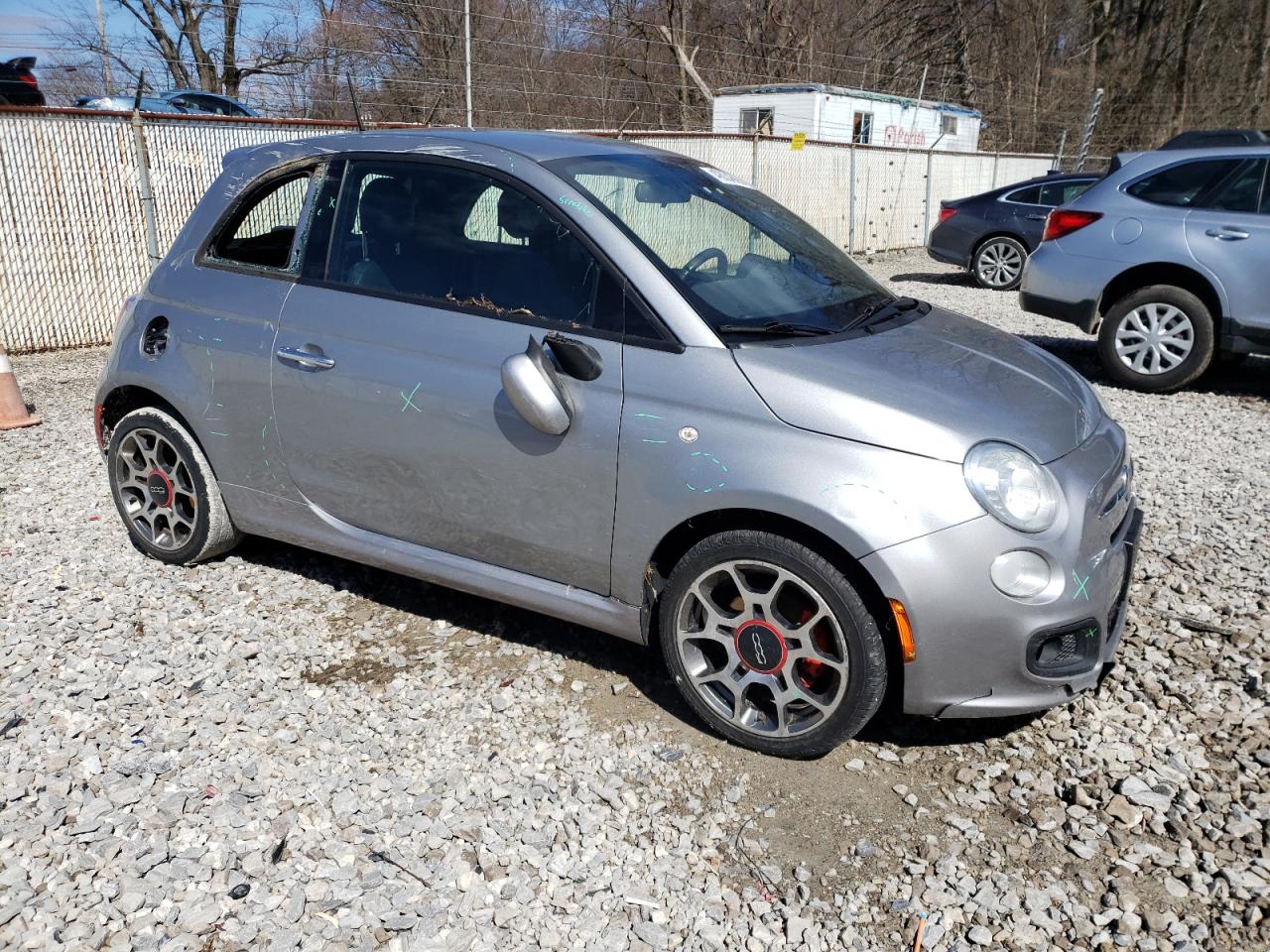 2015 Fiat 500 VIN 3C3CFFBR5FT648380 Copart auction photo, rear end damage thumbnail 4