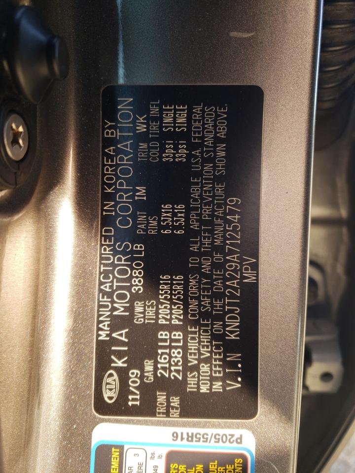 2010 KIA Soul VIN KNDJT2A29A7125479 Copart auction photo, front end damage thumbnail 14