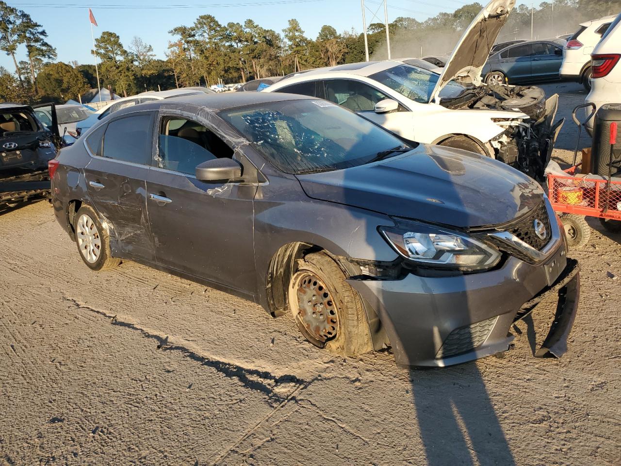 2016 Nissan Sentra VIN 3N1AB7AP2GL637992 Copart auction photo, all over damage thumbnail 4