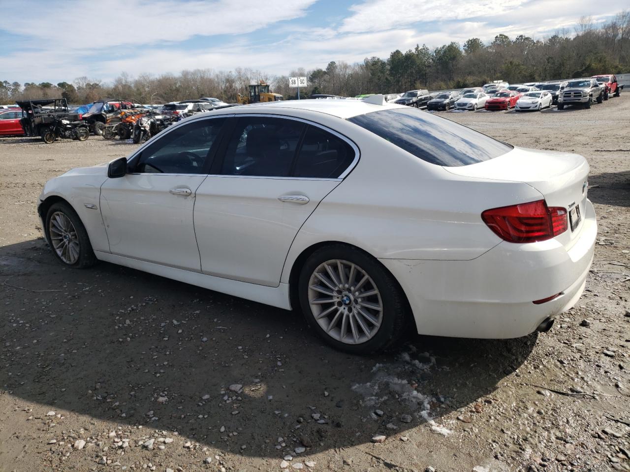 2013 BMW 5er VIN WBAFU7C56DDU72973 Copart auction photo, front end / side damage thumbnail 2
