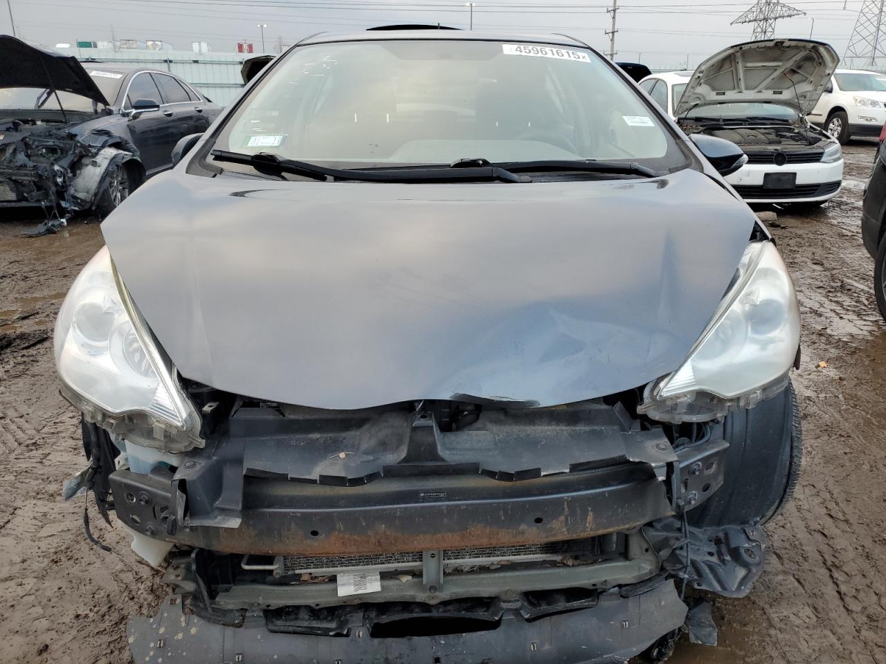 2013 Toyota Prius VIN JTDKDTB30D1537439 Copart auction photo, front end / rear end damage thumbnail 5
