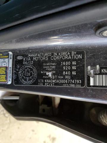 2013 KIA Rio VIN KNADM5A30D6774793 Copart auction photo, side / mechanical damage thumbnail 13