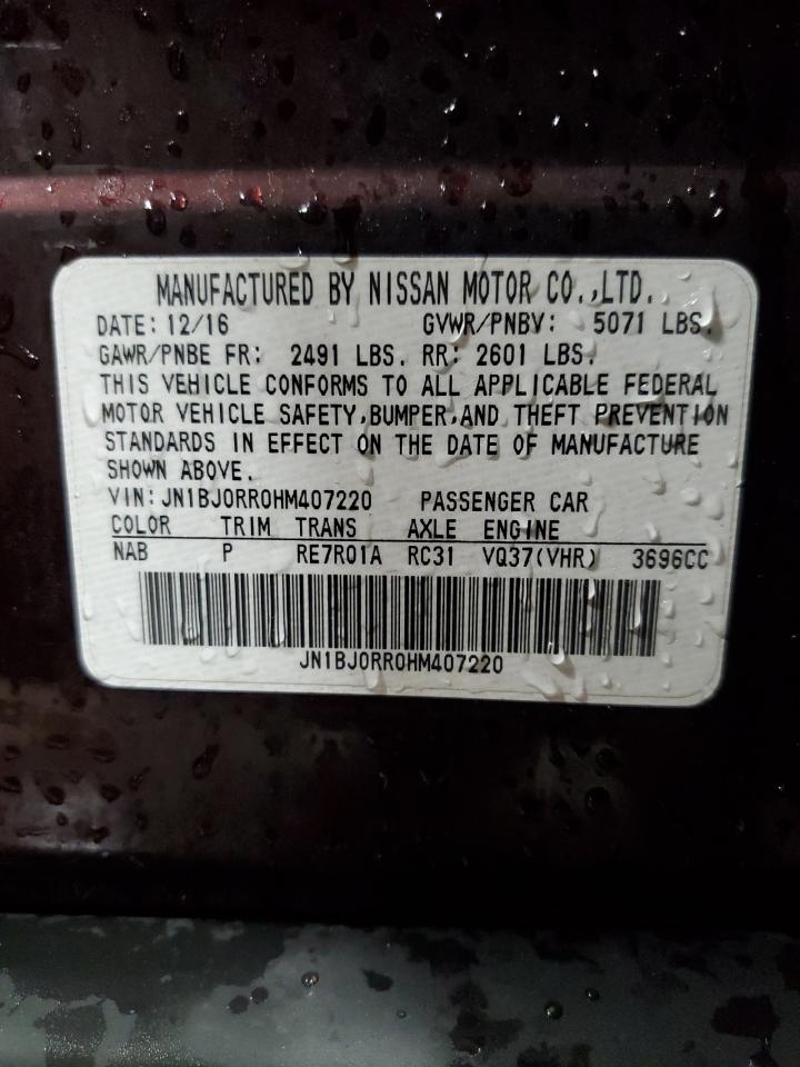 2017 Infiniti QX50 VIN JN1BJ0RR0HM407220 Copart auction photo, front end damage thumbnail 15