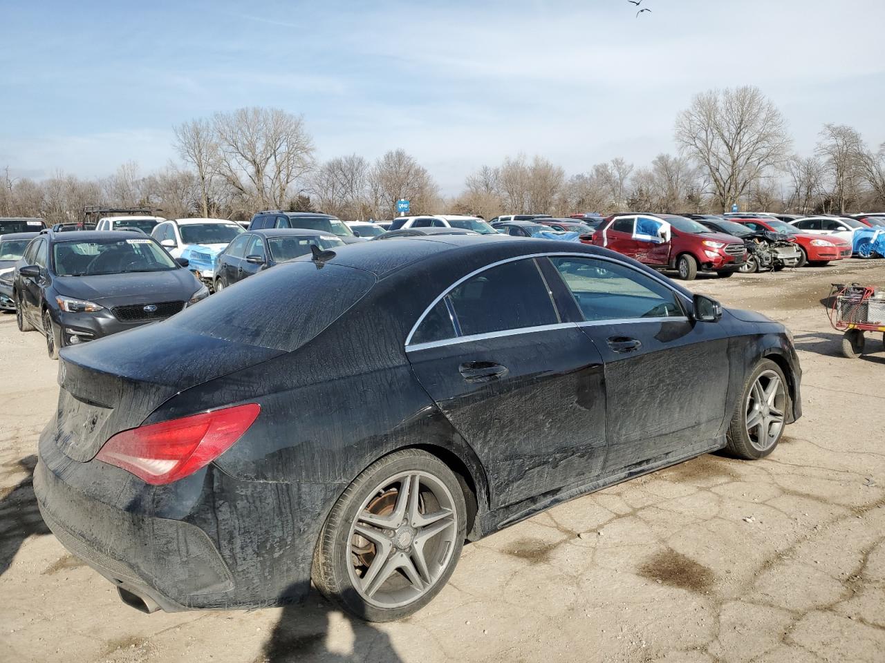 2014 Mercedes-Benz CLA-klasse VIN WDDSJ4EB8EN151448 Copart auction photo, vandalism damage thumbnail 3