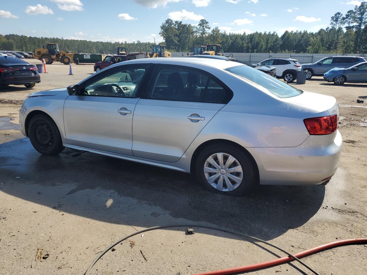 2014 Volkswagen Jetta VIN 3VW2K7AJ3EM233066 Copart auction photo, side / rear end damage thumbnail 2