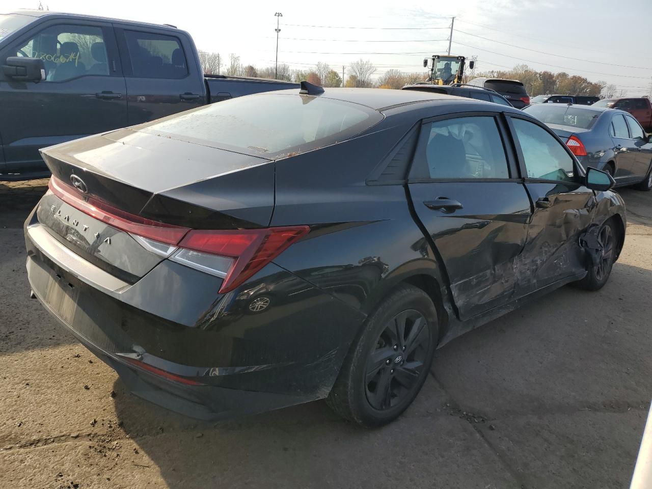 2021 Hyundai Elantra VIN 5NPLM4AG6MH020220 Copart auction photo, side / all over damage thumbnail 3