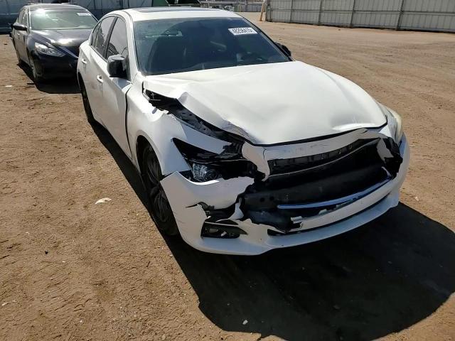 2014 Infiniti Q50 VIN JN1BV7AR9EM681049 Copart auction photo, front end / side damage thumbnail 11