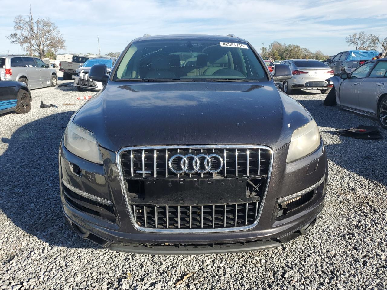 2014 Audi Q7 VIN WA1CMAFE9ED011907 Copart auction photo, front end / rear end damage thumbnail 5