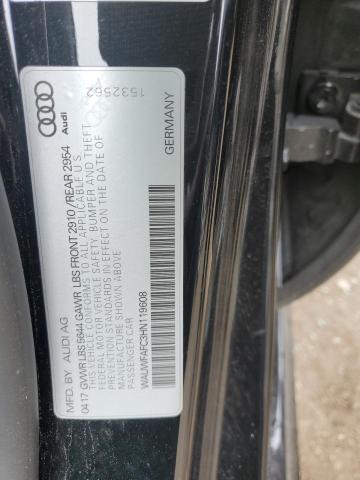 2017 Audi S7 VIN WAUWFAFC3HN119608 Copart auction photo, vandalism damage thumbnail 13