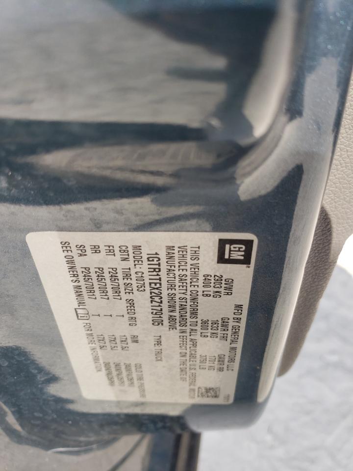 2012 GMC Sierra VIN 1GTR1TEX2CZ179105 Copart auction photo, side damage thumbnail 12