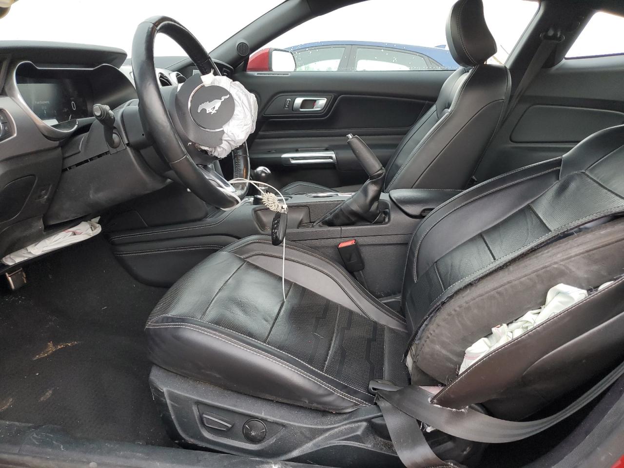 2022 Ford Mustang VIN 1FA6P8CF3N5142394 Copart auction photo, front end / side damage thumbnail 7