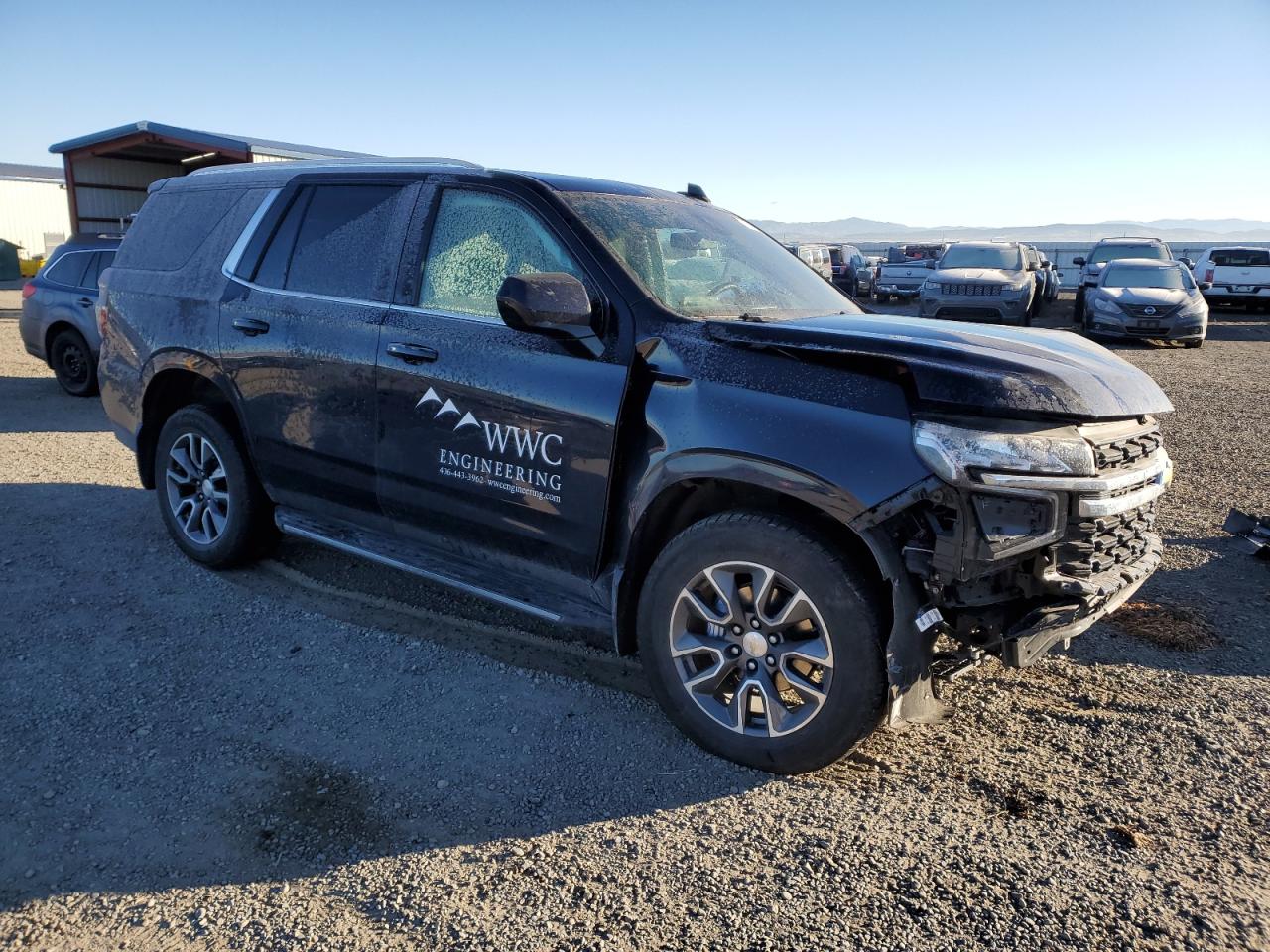 2023 Chevrolet Tahoe VIN 1GNSKMKD0PR159995 Copart auction photo, front end / minor dent/scratches damage thumbnail 4