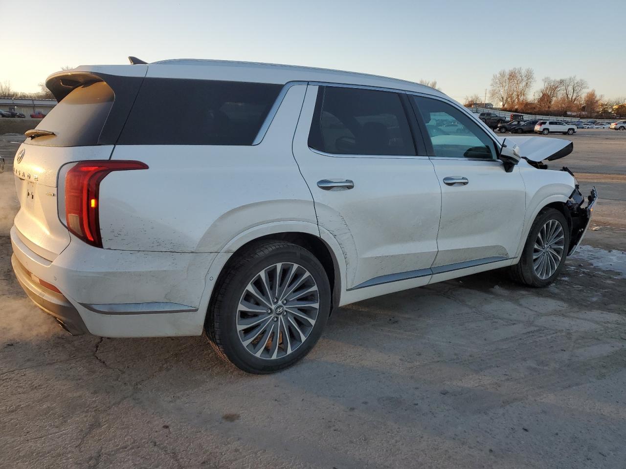 2023 Hyundai Palisade VIN KM8R7DGE8PU512440 Copart auction photo, front end damage thumbnail 3