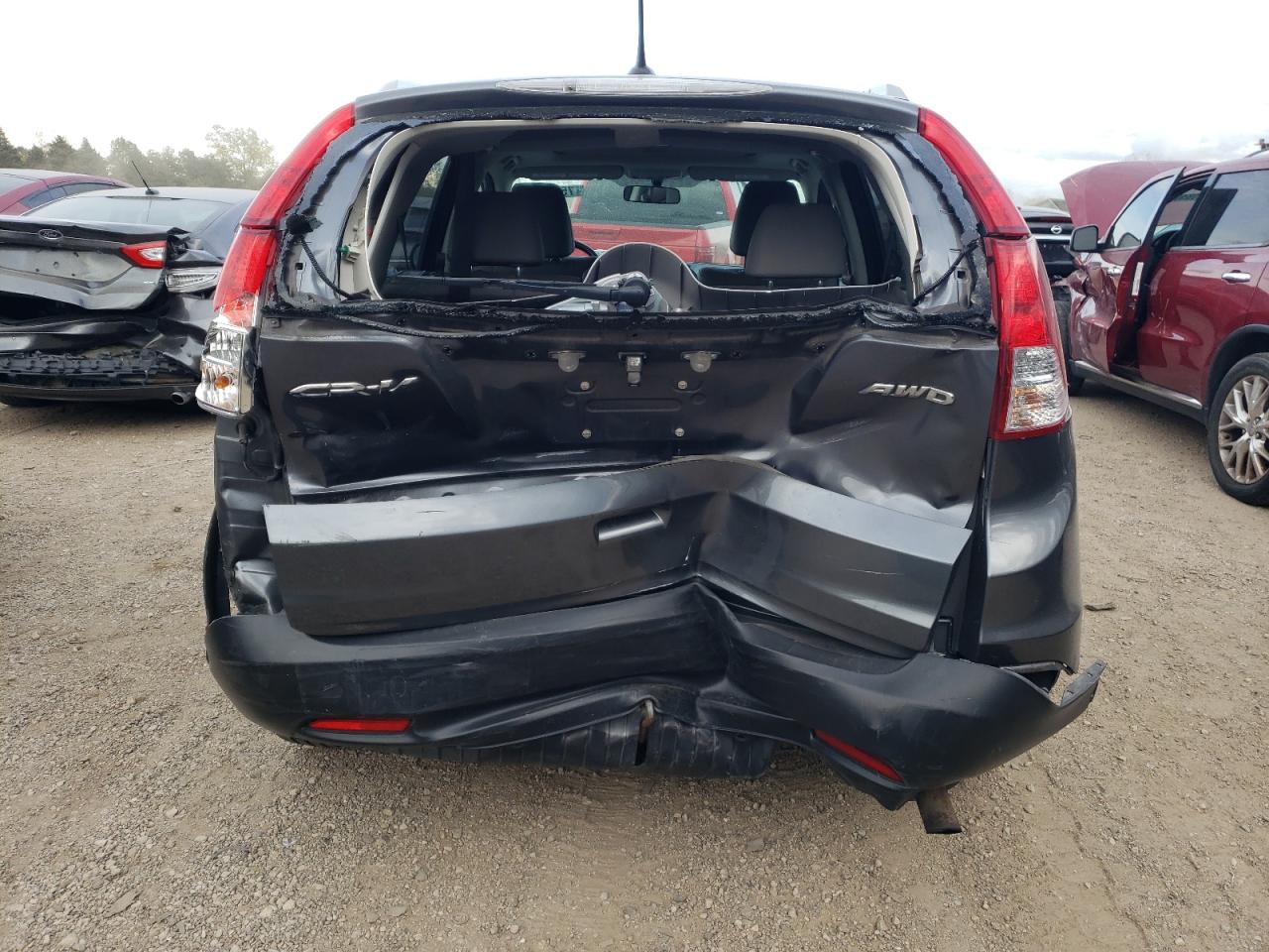 2014 Honda CR-V VIN 2HKRM4H74EH648388 Copart auction photo, rear end damage thumbnail 6
