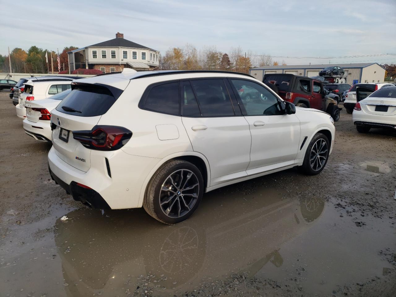 2022 BMW X3 M VIN 5UX83DP04N9K02395 Copart auction photo, front end / side damage thumbnail 3