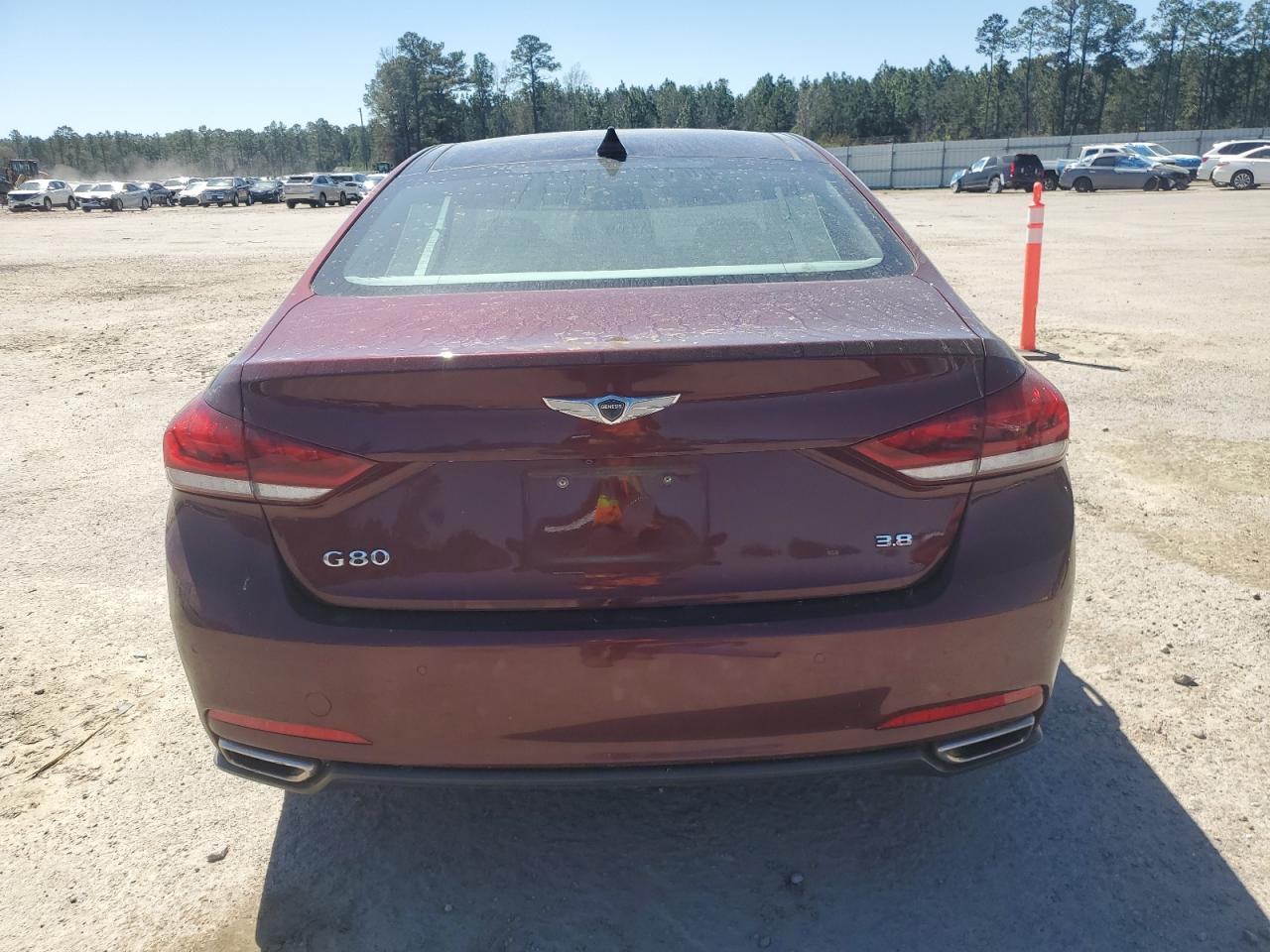 2017 Genesis G80 VIN KMHGN4JE8HU170253 Copart auction photo, front end damage thumbnail 6