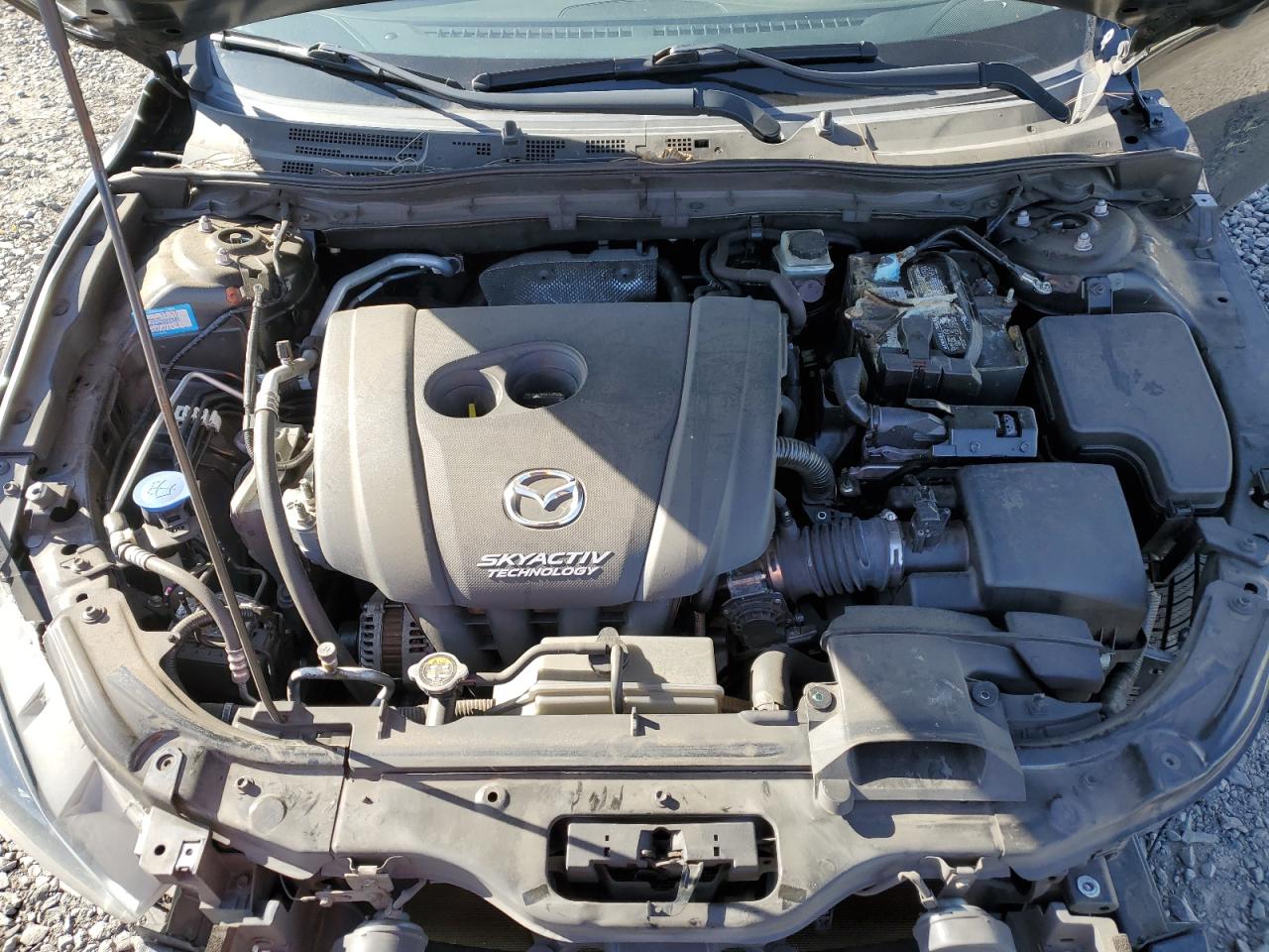 2017 Mazda 3 VIN 3MZBN1U78HM112915 Copart auction photo, front end / side damage thumbnail 11