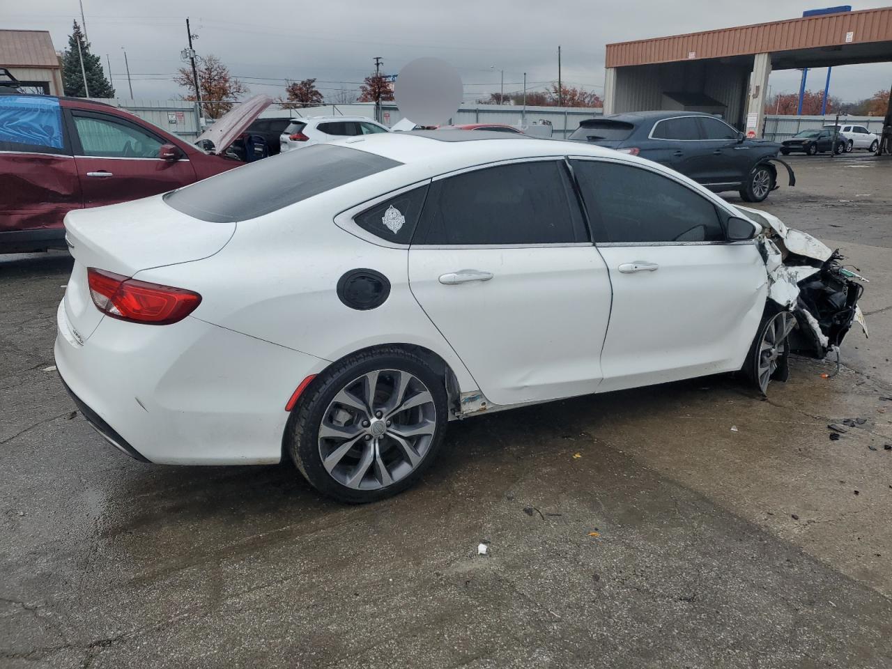 2016 Chrysler 200 VIN 1C3CCCCG7GN176494 Copart auction photo, front end / side damage thumbnail 3