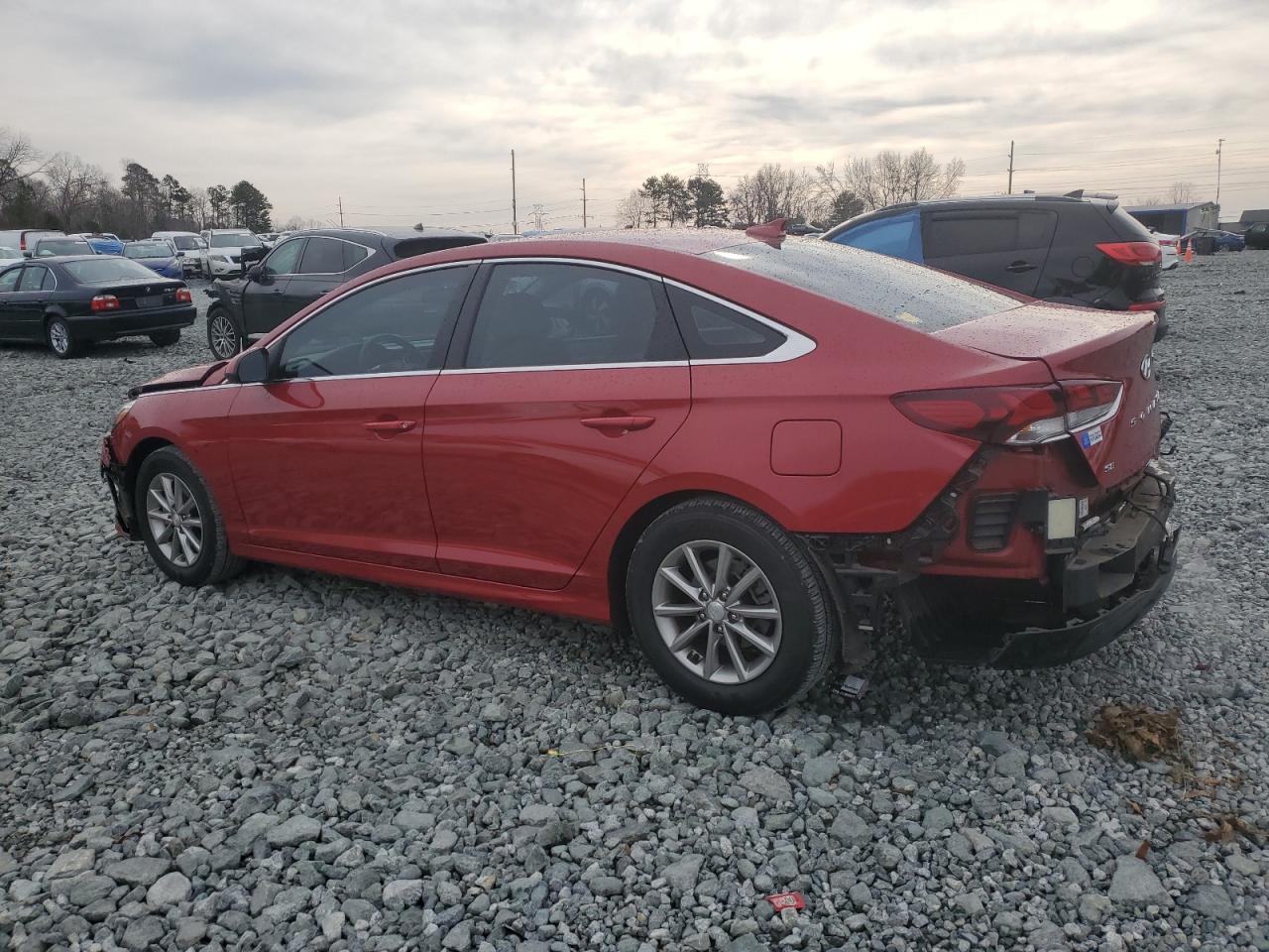 2019 Hyundai Sonata VIN 5NPE24AFXKH735195 Copart auction photo, front end / rear end damage thumbnail 2