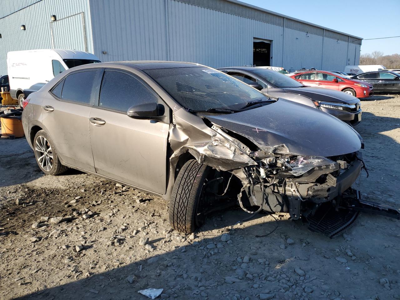 2017 Toyota Corolla VIN 2T1BURHE5HC916157 Copart auction photo, front end / undercarriage damage thumbnail 4