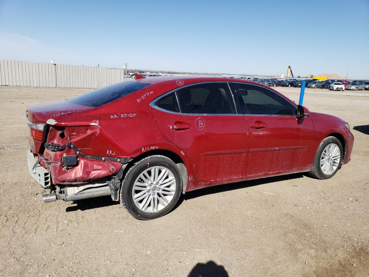 2014 Lexus ES VIN JTHBK1GG1E2116426 Copart auction photo, rear end damage thumbnail 3