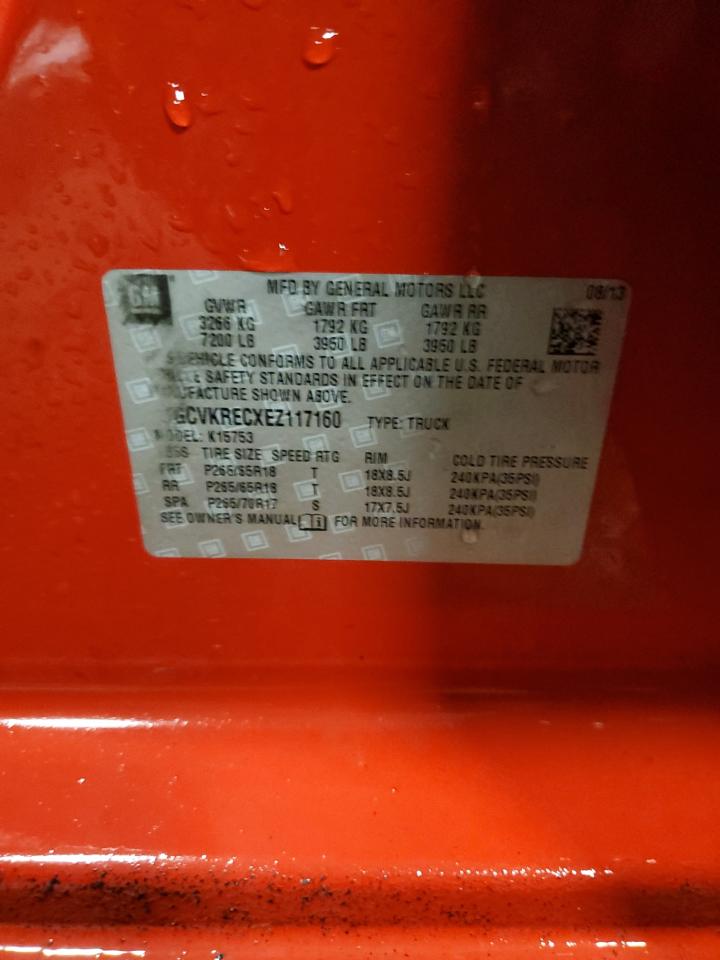 2014 Chevrolet Silverado VIN 1GCVKRECXEZ117160 Copart auction photo, front end damage thumbnail 13