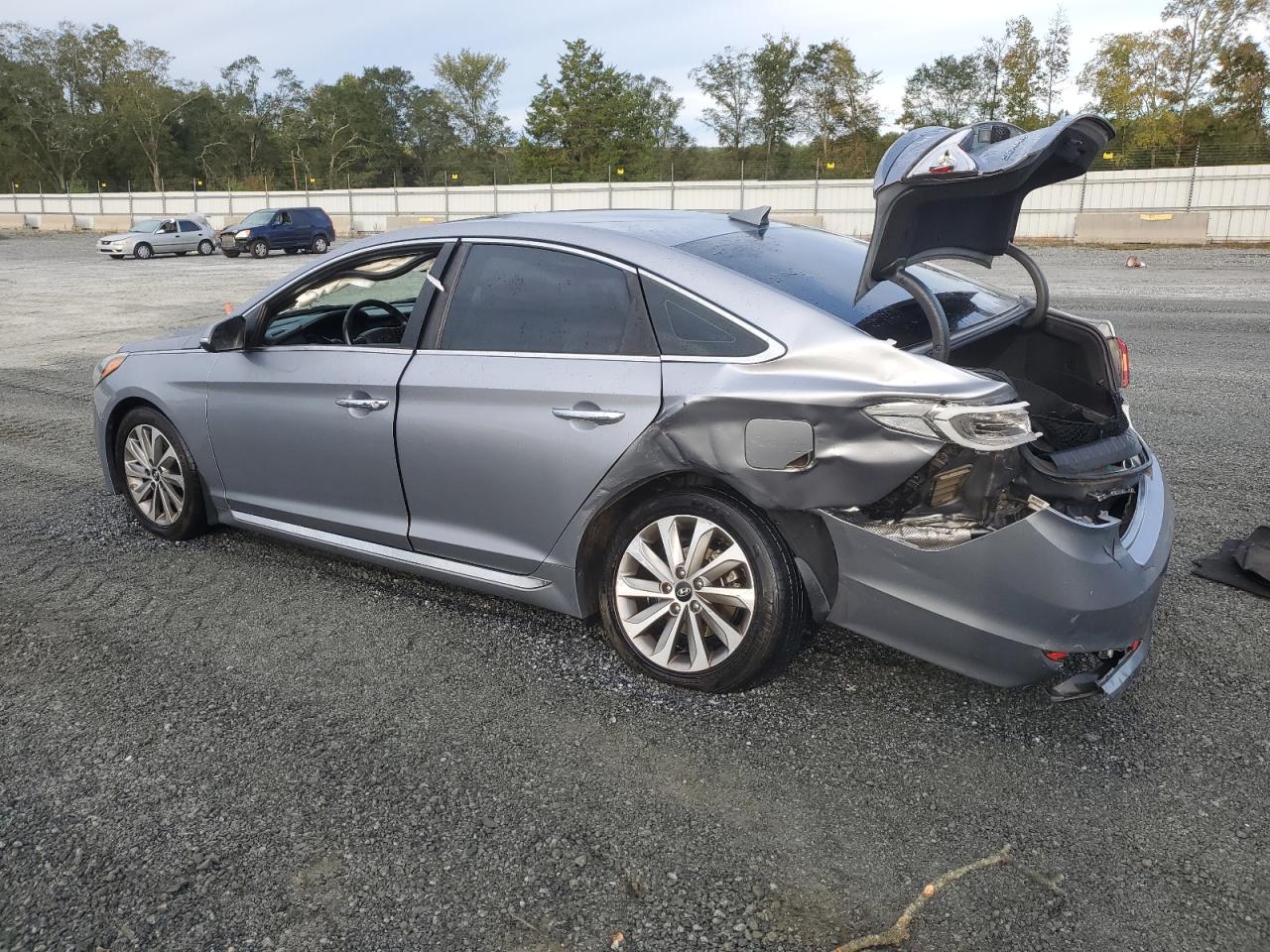 2017 Hyundai Sonata VIN 5NPE34AF1HH450844 Copart auction photo, rear end damage thumbnail 2