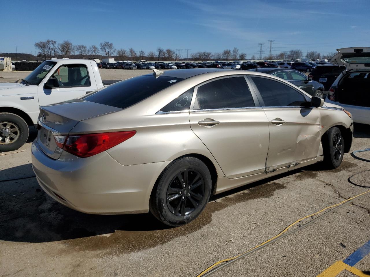 2012 Hyundai Sonata VIN 5NPEB4AC9CH327391 Copart auction photo, side / front end damage thumbnail 3