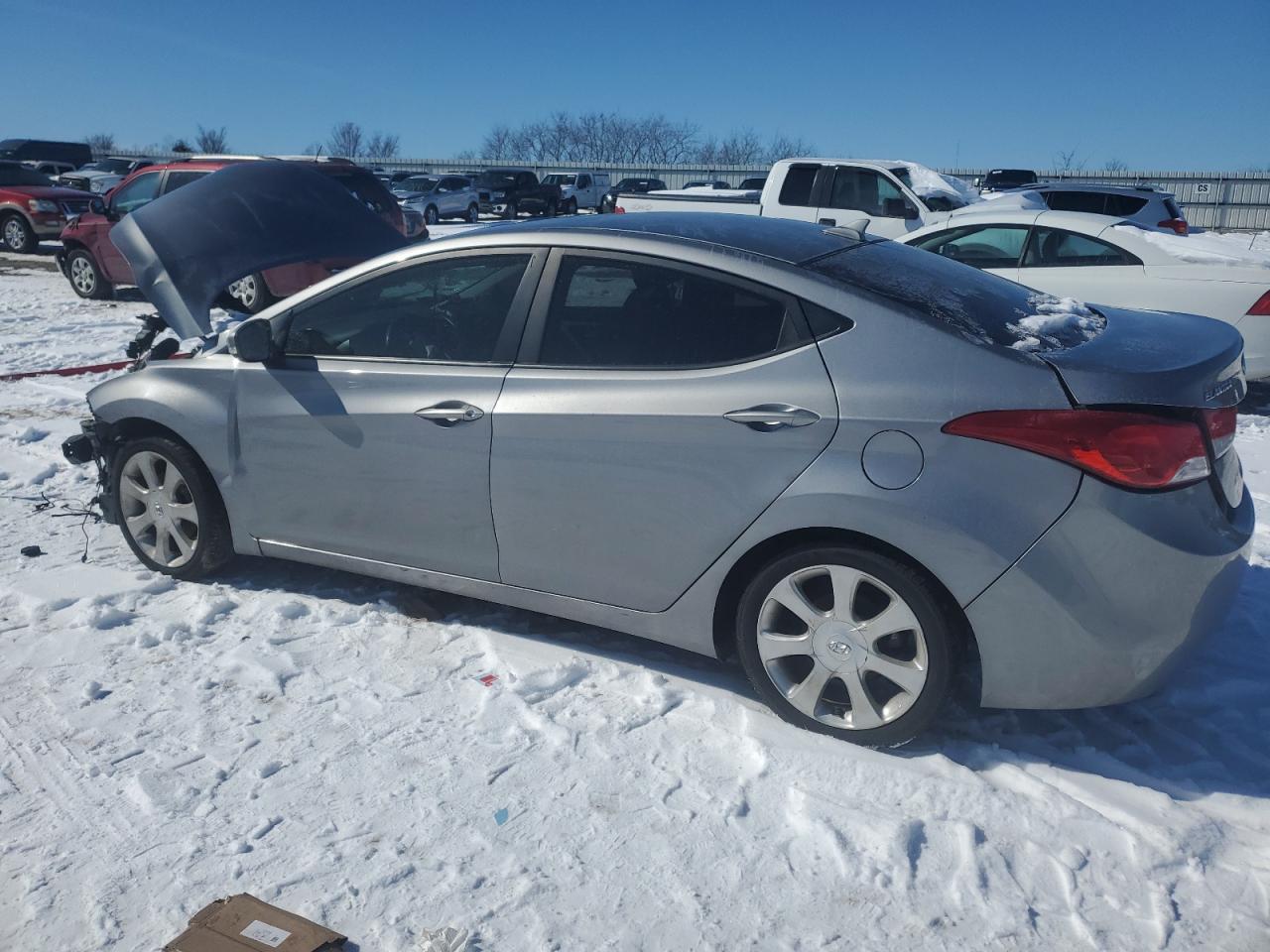 2012 Hyundai Elantra VIN KMHDH4AE0CU280829 Copart auction photo, front end damage thumbnail 2