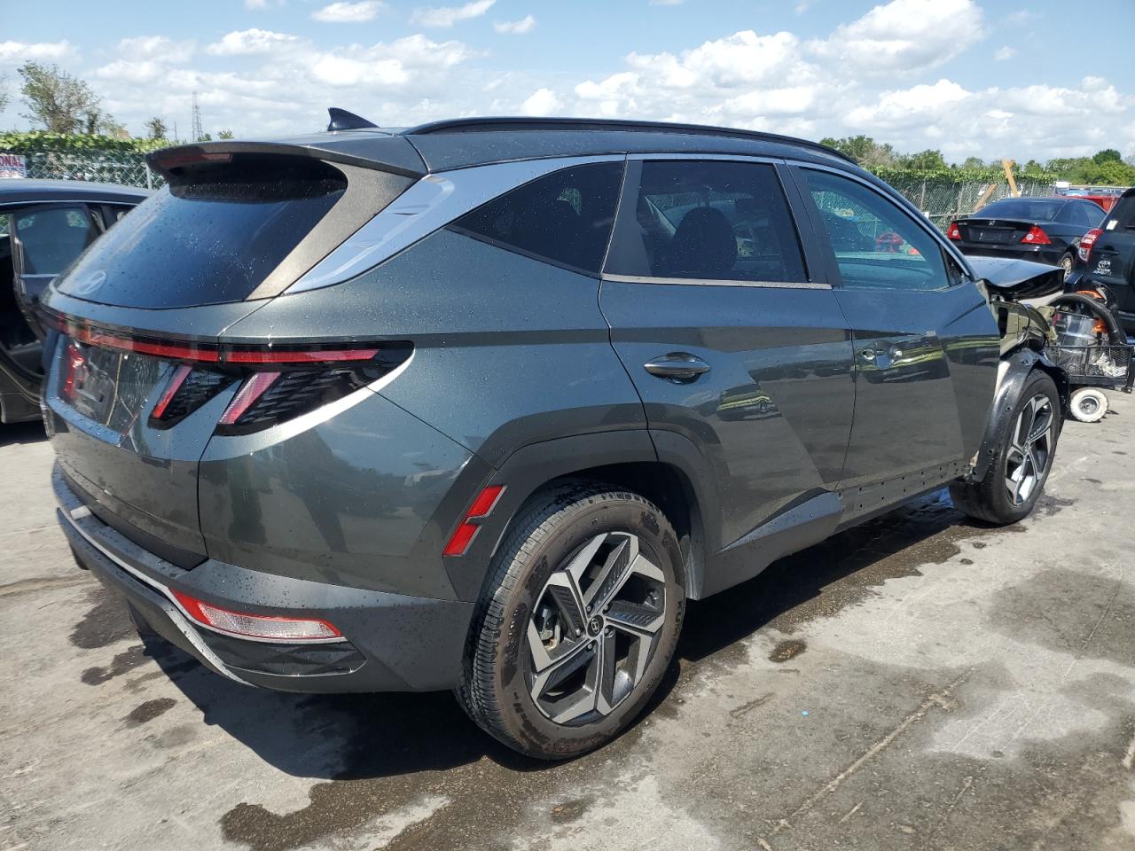 2022 Hyundai Tucson VIN 5NMJF3AE7NH071900 Copart auction photo, front end / partial repair damage thumbnail 3