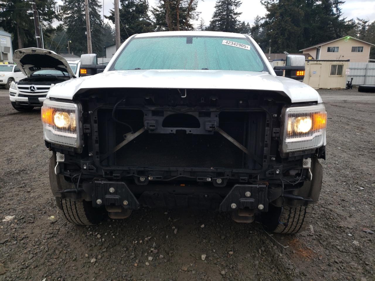 2014 GMC Sierra VIN 1GTR1TEH7EZ111815 Copart auction photo, front end / side damage thumbnail 5