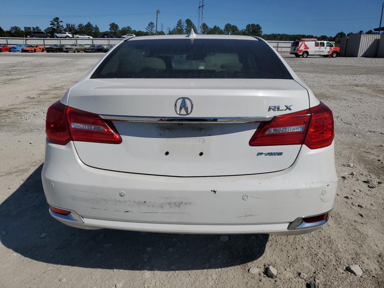 2016 Acura RLX VIN JH4KC1F98GC000007 Copart auction photo, front end / side damage thumbnail 6