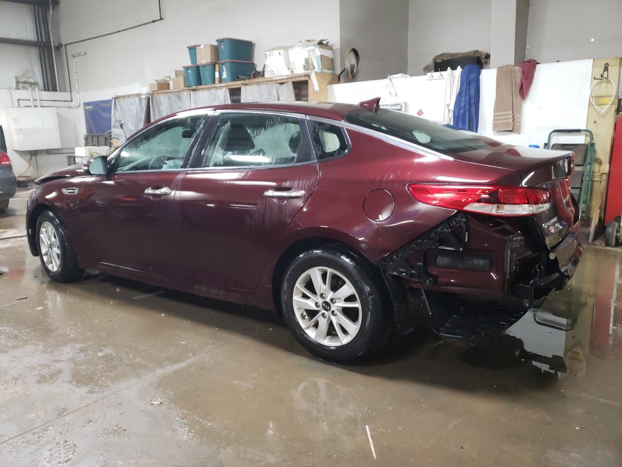 2016 KIA Optima VIN 5XXGT4L37GG019396 Copart auction photo, front end / rear end damage thumbnail 2
