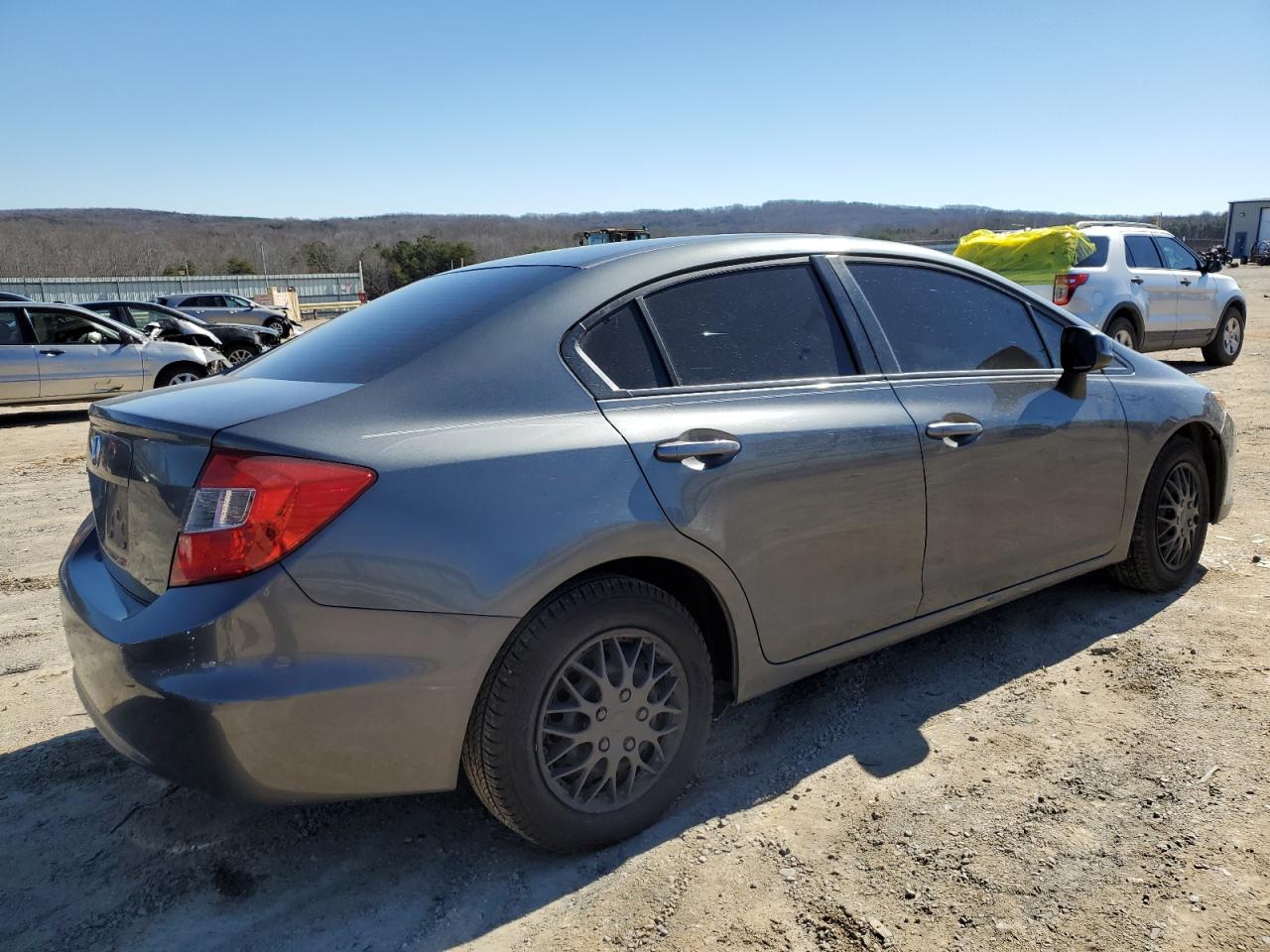 2012 Honda Civic VIN 19XFB2F5XCE104543 Copart auction photo, side / rear end damage thumbnail 3