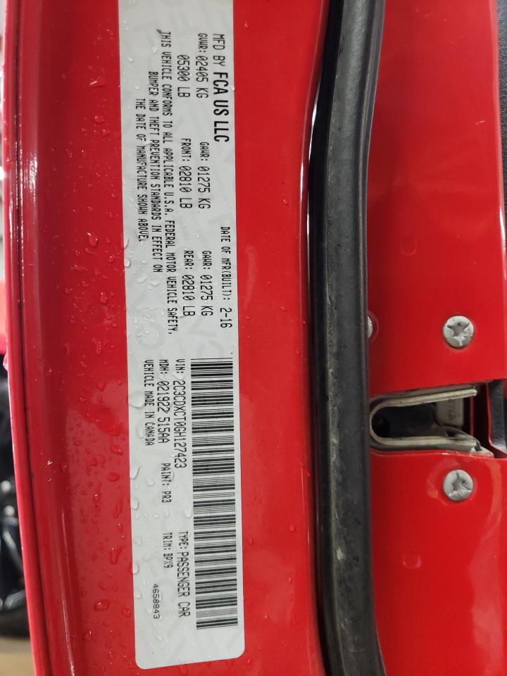 2016 Dodge Charger VIN 2C3CDXCT0GH127423 Copart auction photo, front end damage thumbnail 12