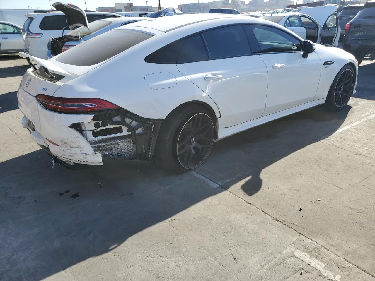 2021 Mercedes-Benz AMG GT VIN W1K7X5KB8MA039589 Copart auction photo, rear end / side damage thumbnail 3