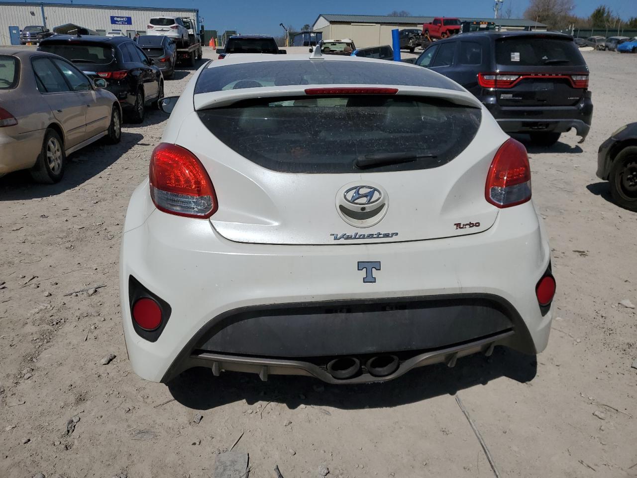 2015 Hyundai Veloster VIN KMHTC6AE9FU222633 Copart auction photo, front end / side damage thumbnail 6
