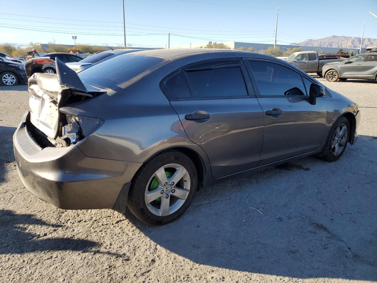 2012 Honda Civic VIN 19XFB2F56CE100893 Copart auction photo, rear end damage thumbnail 3