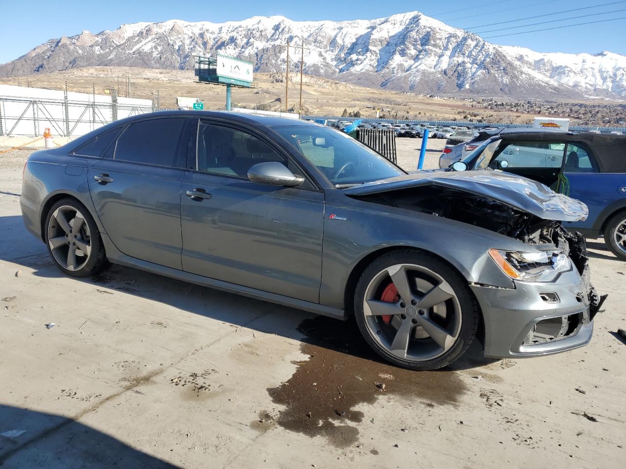 2014 Audi A6 VIN WAUHGAFC3EN057077 Copart auction photo, front end damage thumbnail 4