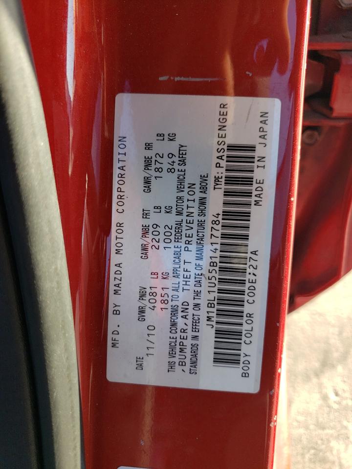 2011 Mazda 3 VIN JM1BL1U55B1417784 Copart auction photo, rear end damage thumbnail 13