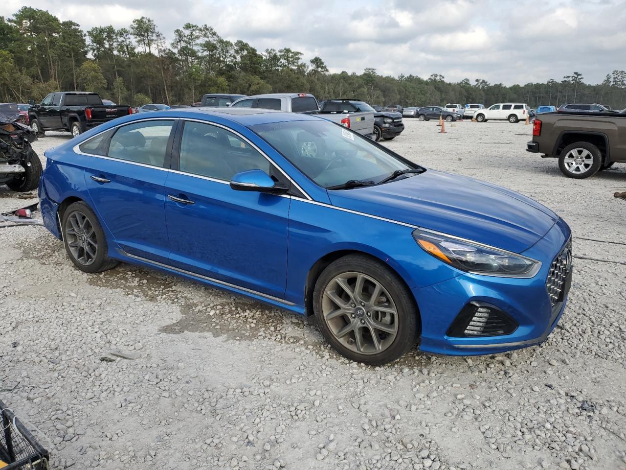 2018 Hyundai Sonata VIN 5NPE34AB3JH680825 Copart auction photo, side damage thumbnail 4