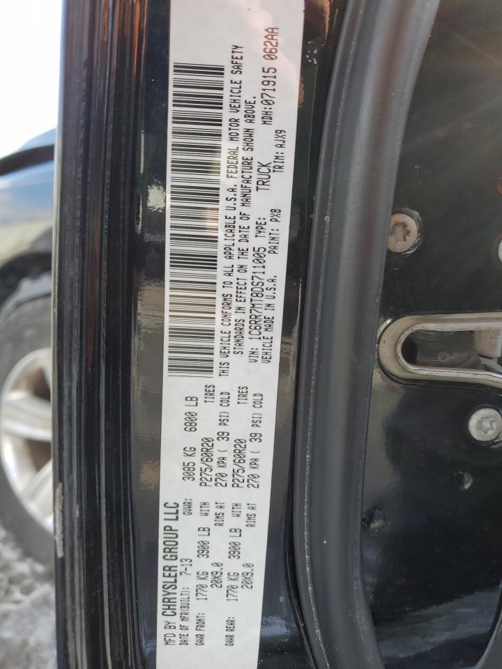 2013 RAM 1500 VIN 1C6RR7MT8DS711005 Copart auction photo, front end damage thumbnail 12