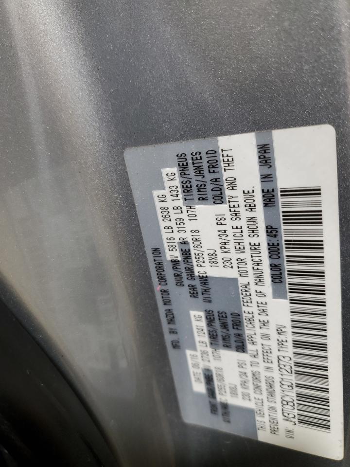 2016 Mazda CX-9 VIN JM3TCBCY1G0112373 Copart auction photo, front end / side damage thumbnail 16