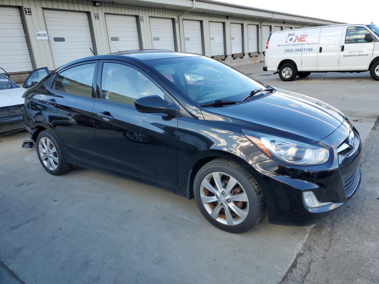 2013 Hyundai Accent VIN KMHCU4AE5DU479335 Copart auction photo, rear end damage thumbnail 4