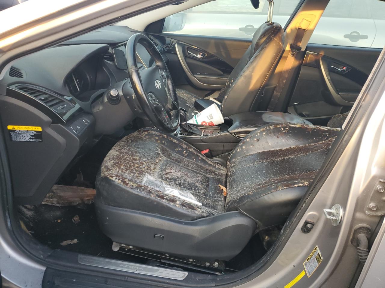 2012 Hyundai Azera VIN KMHFG4JG2CA150100 Copart auction photo, water/flood damage thumbnail 8