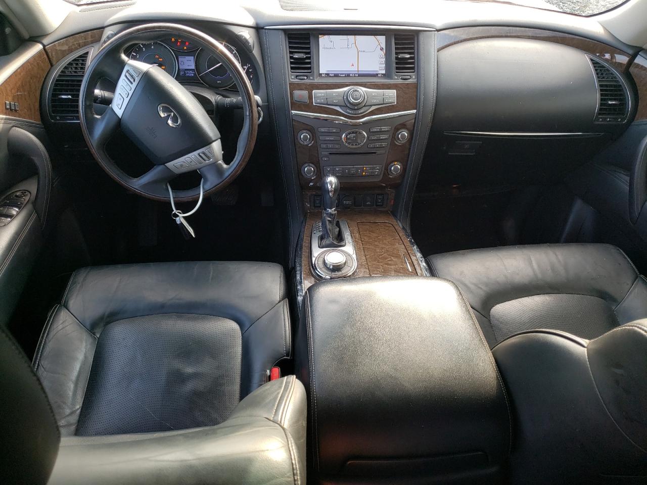2017 Infiniti QX80 VIN JN8AZ2NE8H9158852 Copart auction photo, side / undercarriage damage thumbnail 8