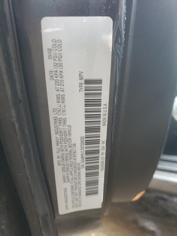 2009 Subaru Outback VIN 4S4BP61C797329035 Copart auction photo, front end / minor dent/scratches damage thumbnail 15